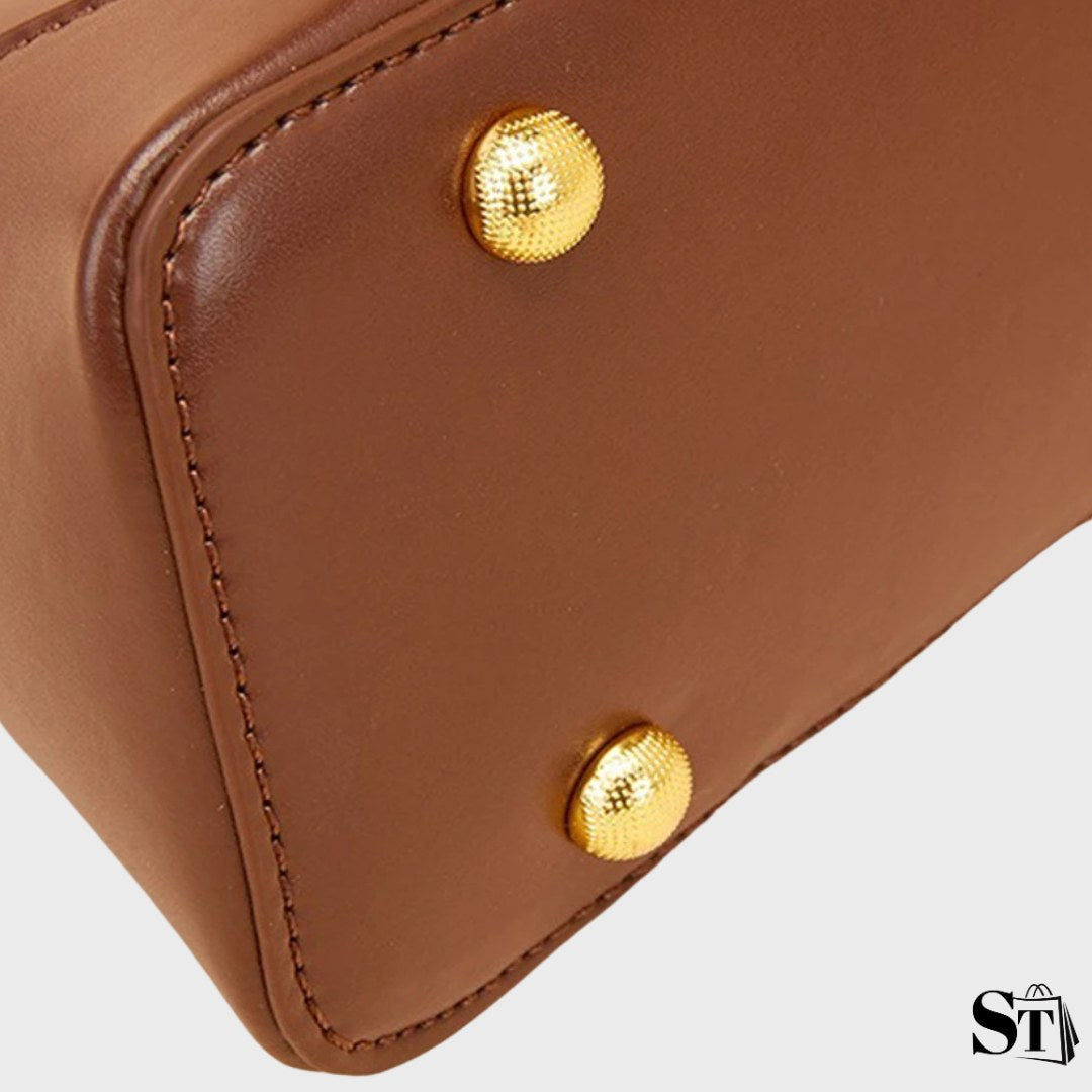 Sac d'épaule allongé en cuir véritable - Le Suzon