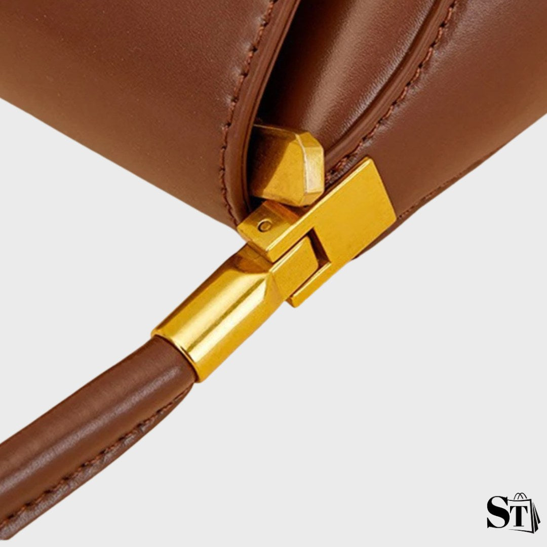 Sac d'épaule allongé en cuir véritable - Le Suzon