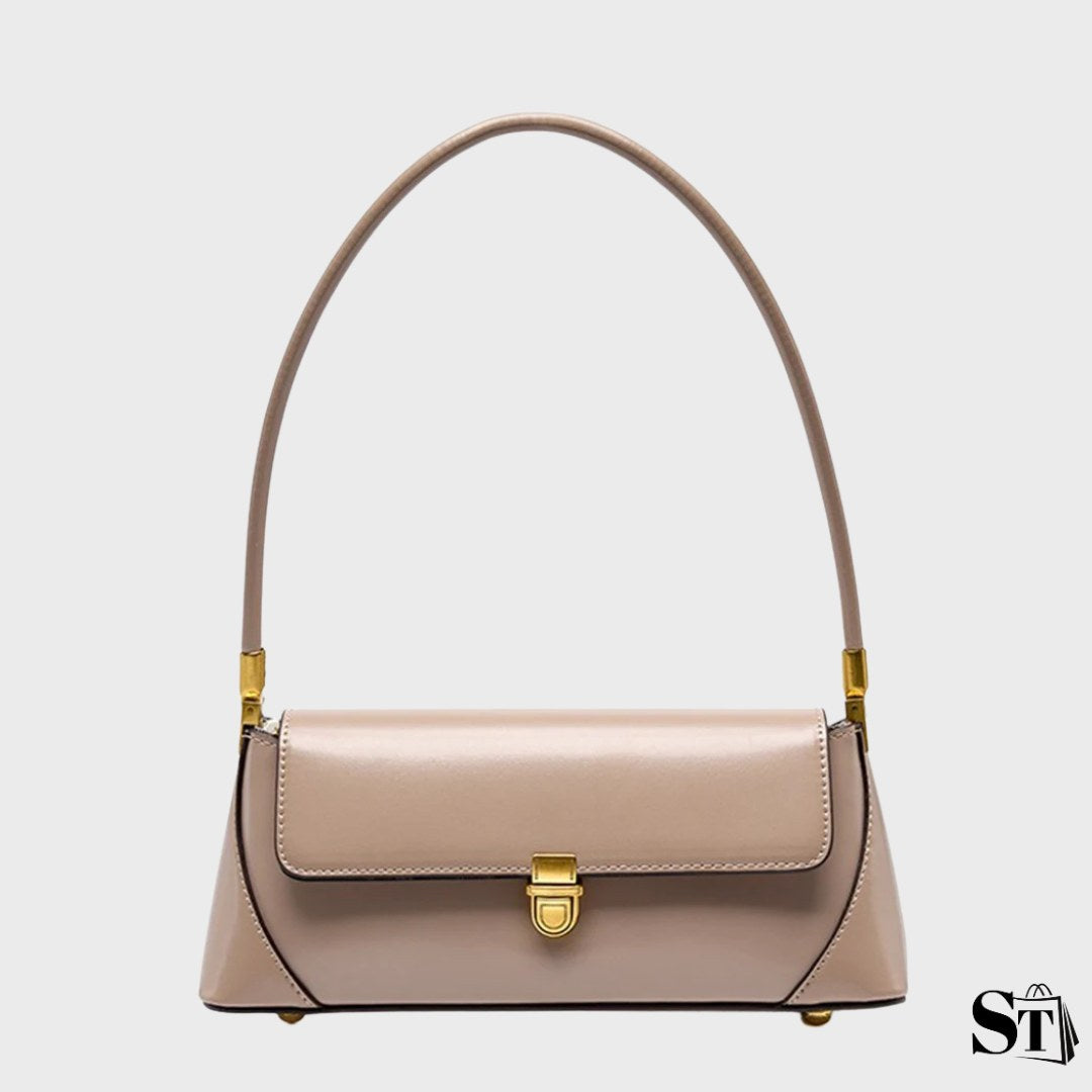 Sac d'épaule allongé en cuir véritable - Le Suzon