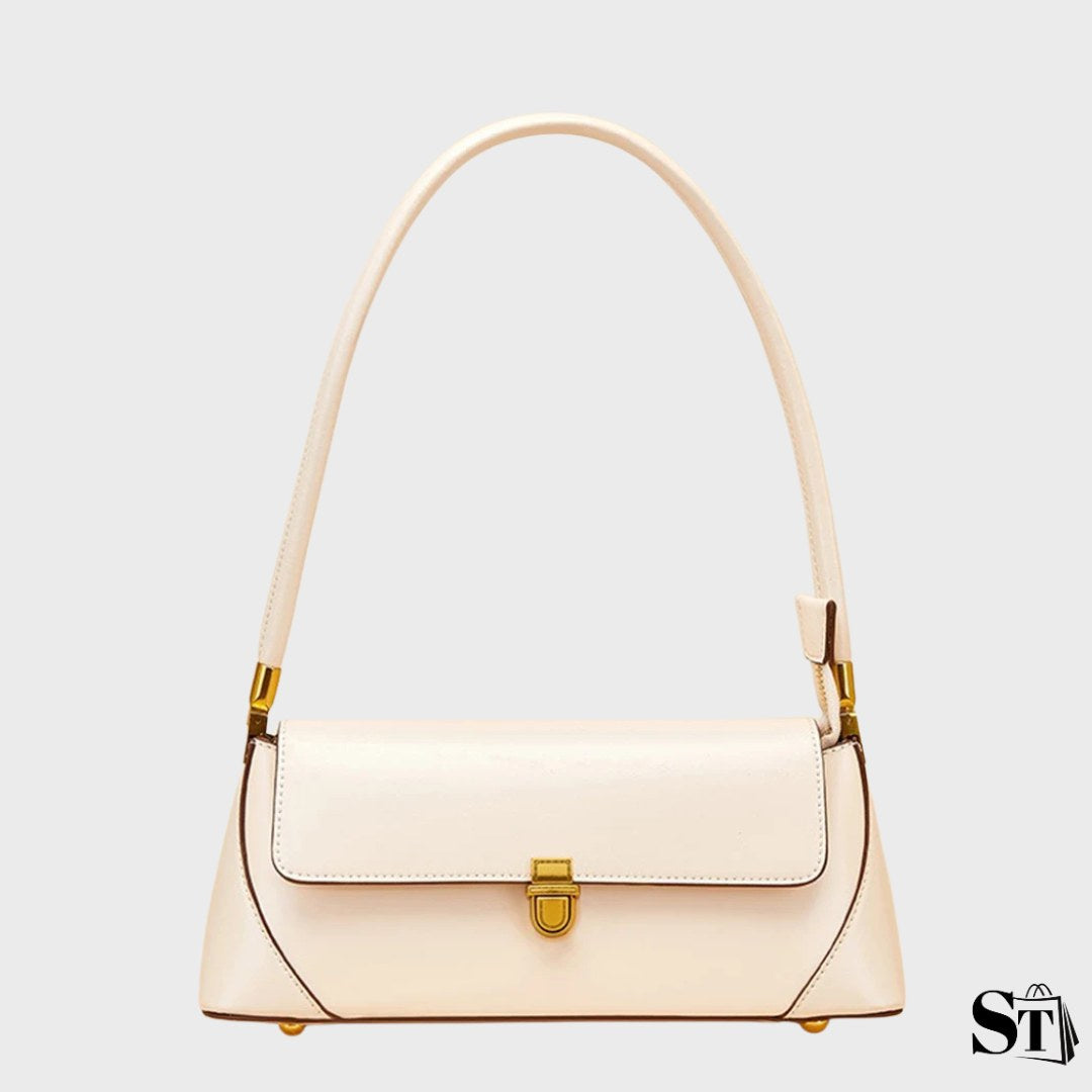 Sac d'épaule allongé en cuir véritable - Le Suzon