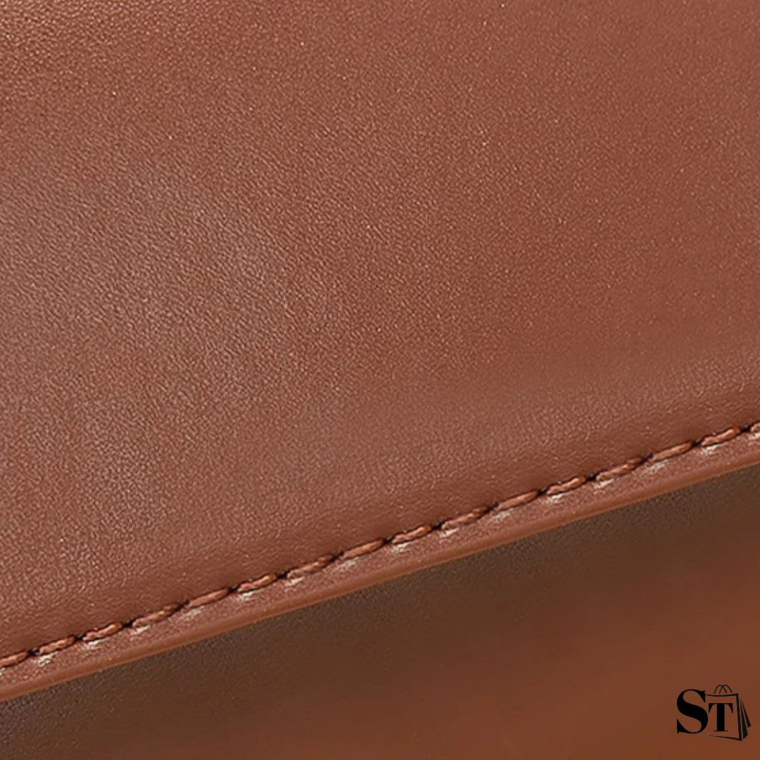 Sac d'épaule allongé en cuir véritable - Le Suzon