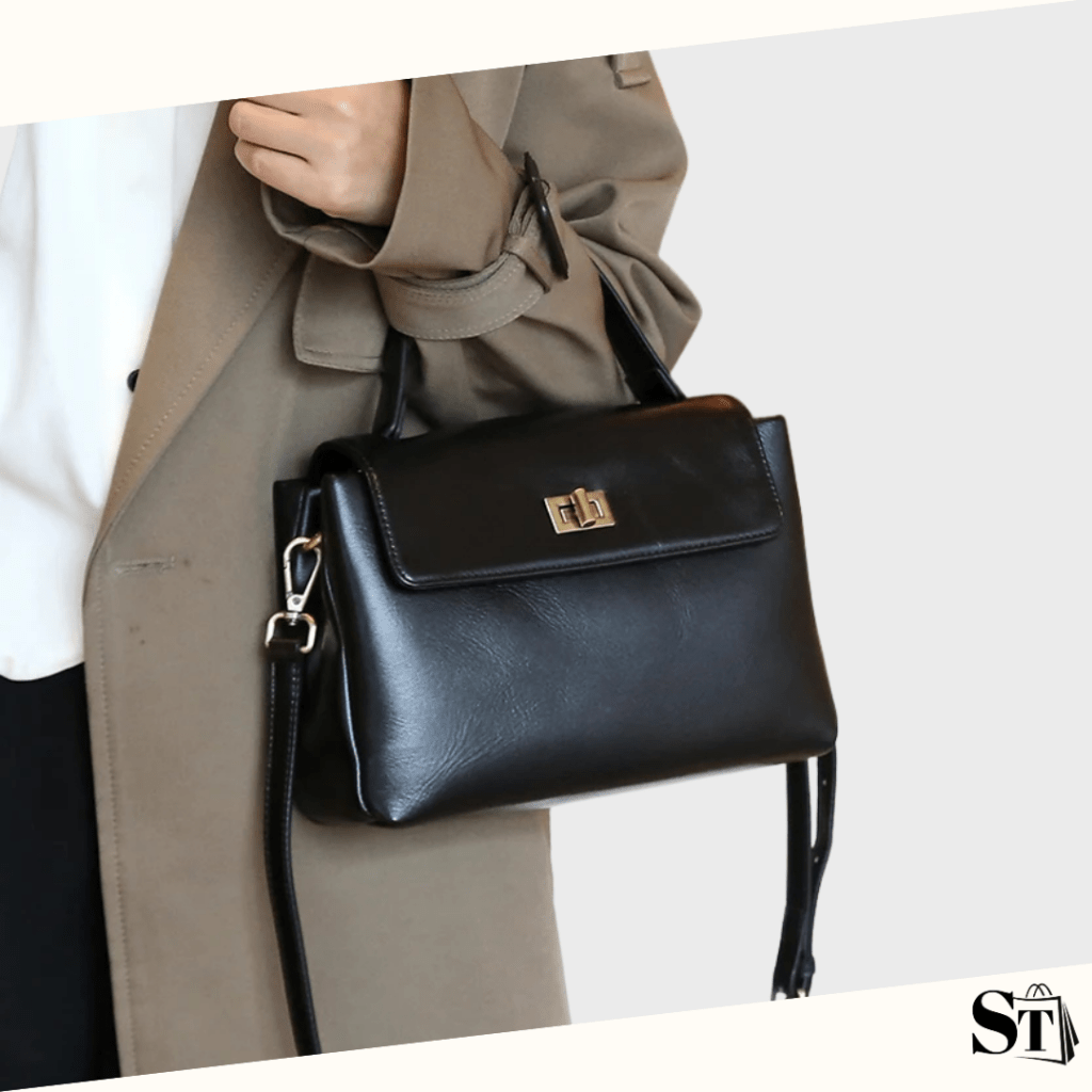 Sac à main femme cuir noir
