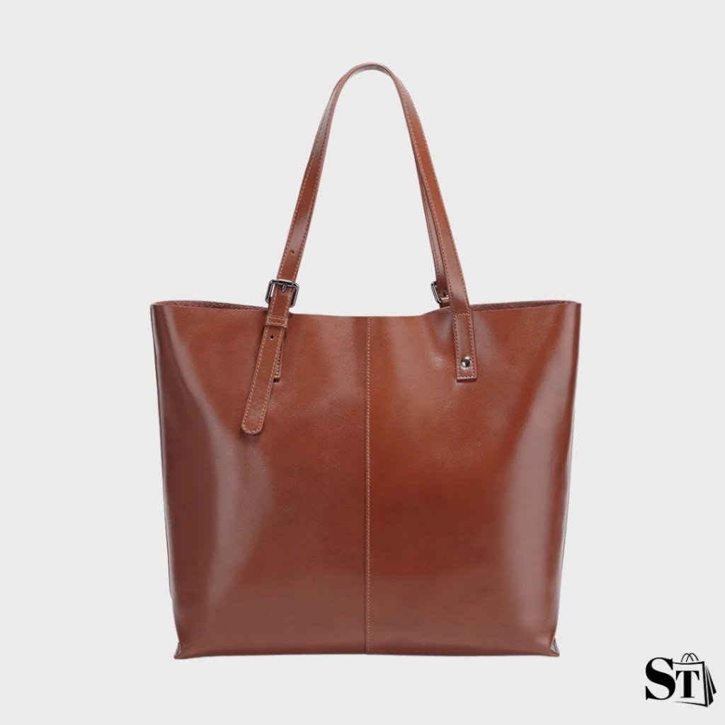 Sac cabas Auteuil en cuir marron chocolat pour femme – style vintage chic et structuré