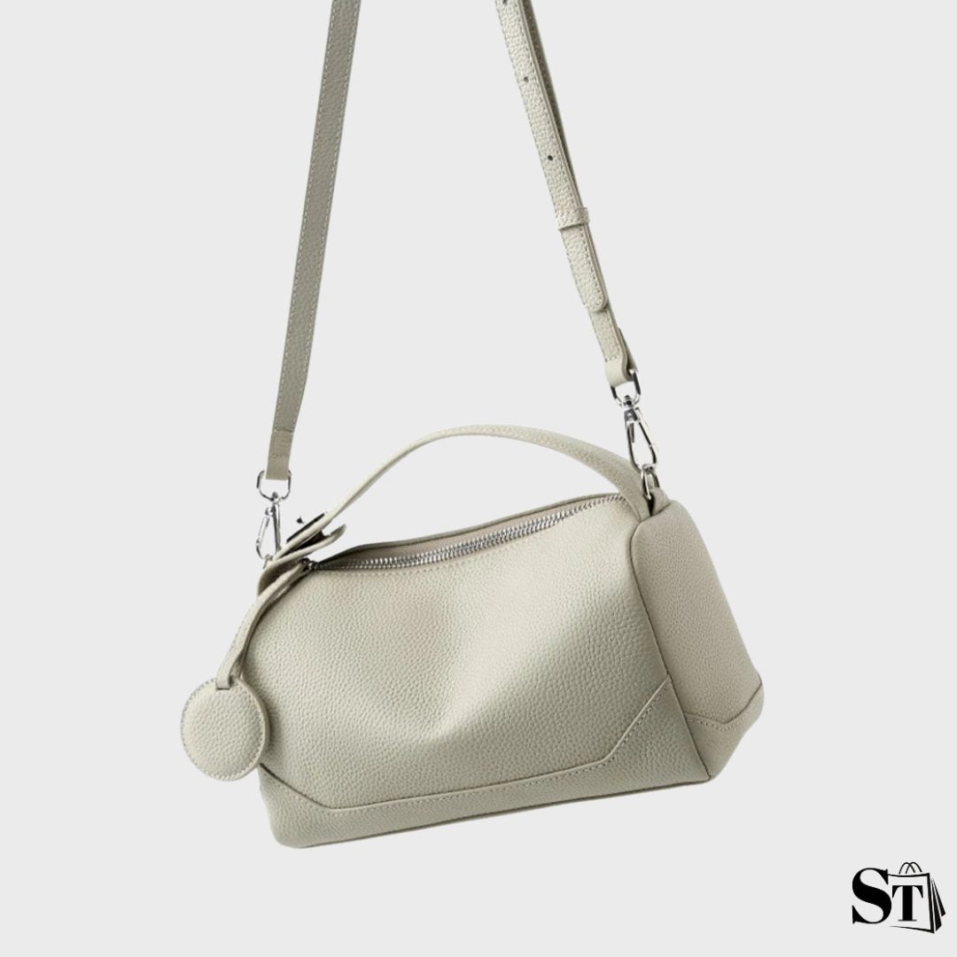 Sac baguette cuir léger - Galet