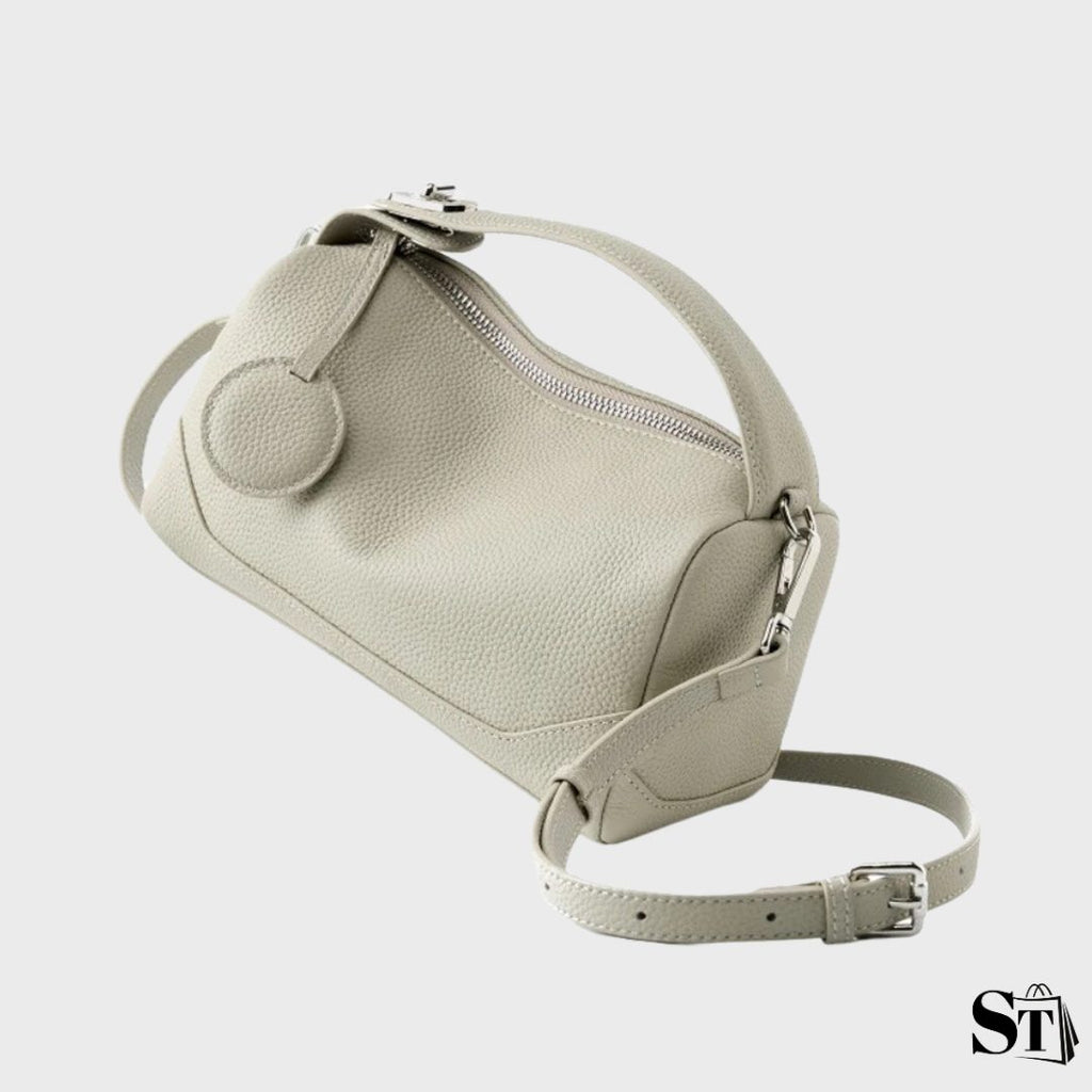 Sac baguette cuir léger - Galet