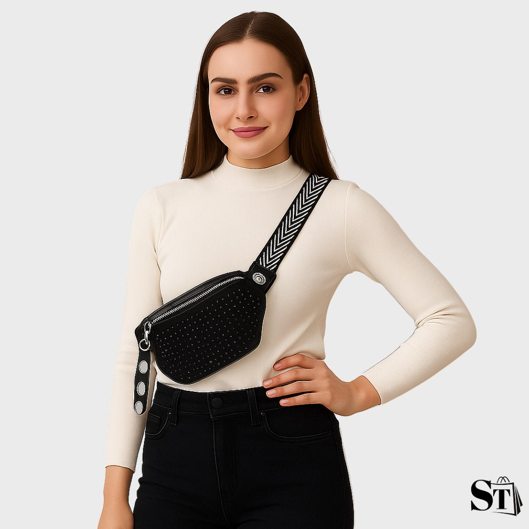 Gleam | Sac banane femme strass