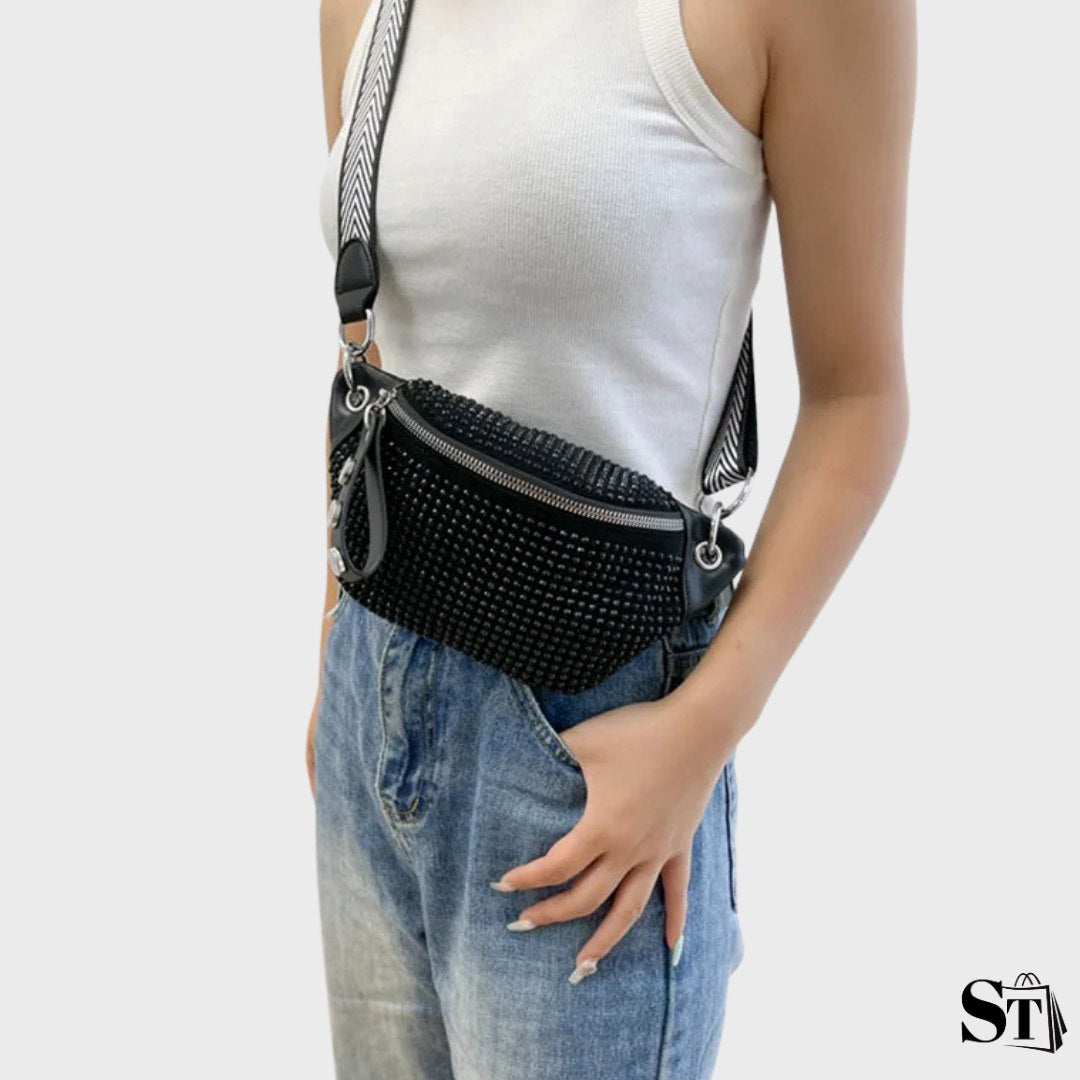 Gleam | Sac banane femme strass