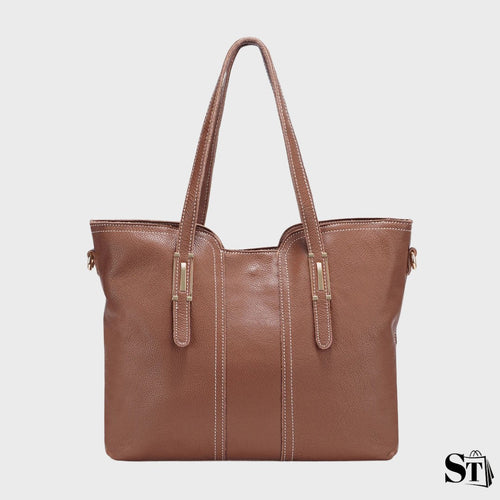 grand sac cabas en cuir grainé pour femme, double anse, fermeture zippée, intérieur coton – modèle L’Archipel