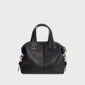 Zency Classic Genuine Leather Top-Handle Bag for Women, Vintage Boston Bag, Shoulder Handbag, Crossbody, Large Capacity Handbag, New