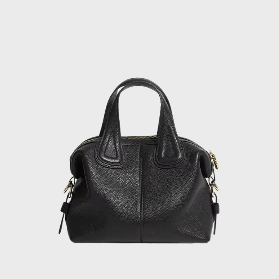 Zency Classic Genuine Leather Top-Handle Bag for Women, Vintage Boston Bag, Shoulder Handbag, Crossbody, Large Capacity Handbag, New