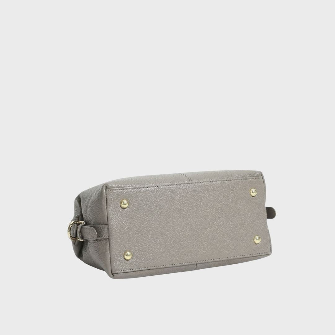 Zency Classic Genuine Leather Top-Handle Bag for Women, Vintage Boston Bag, Shoulder Handbag, Crossbody, Large Capacity Handbag, New