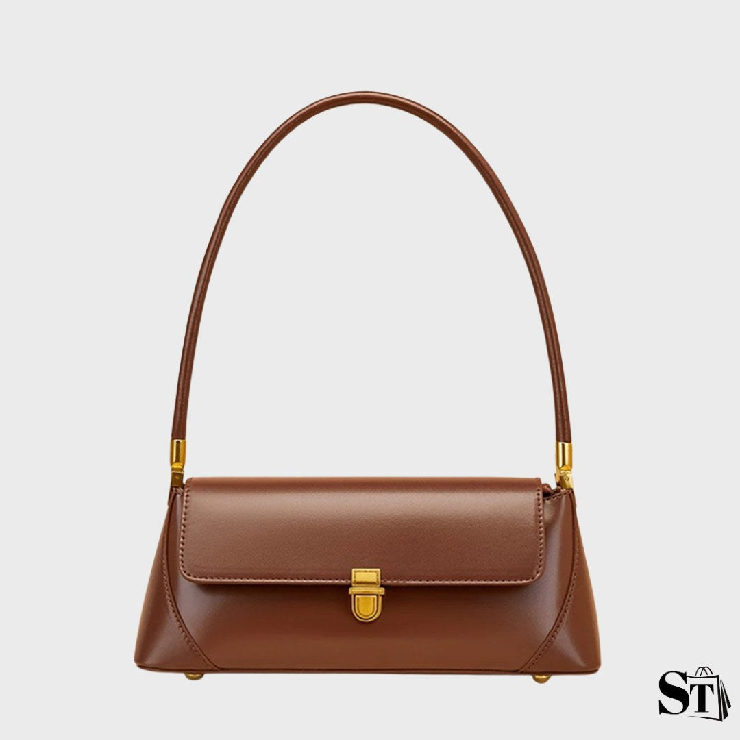 Sac baguette allongé en cuir véritable - Le Suzon