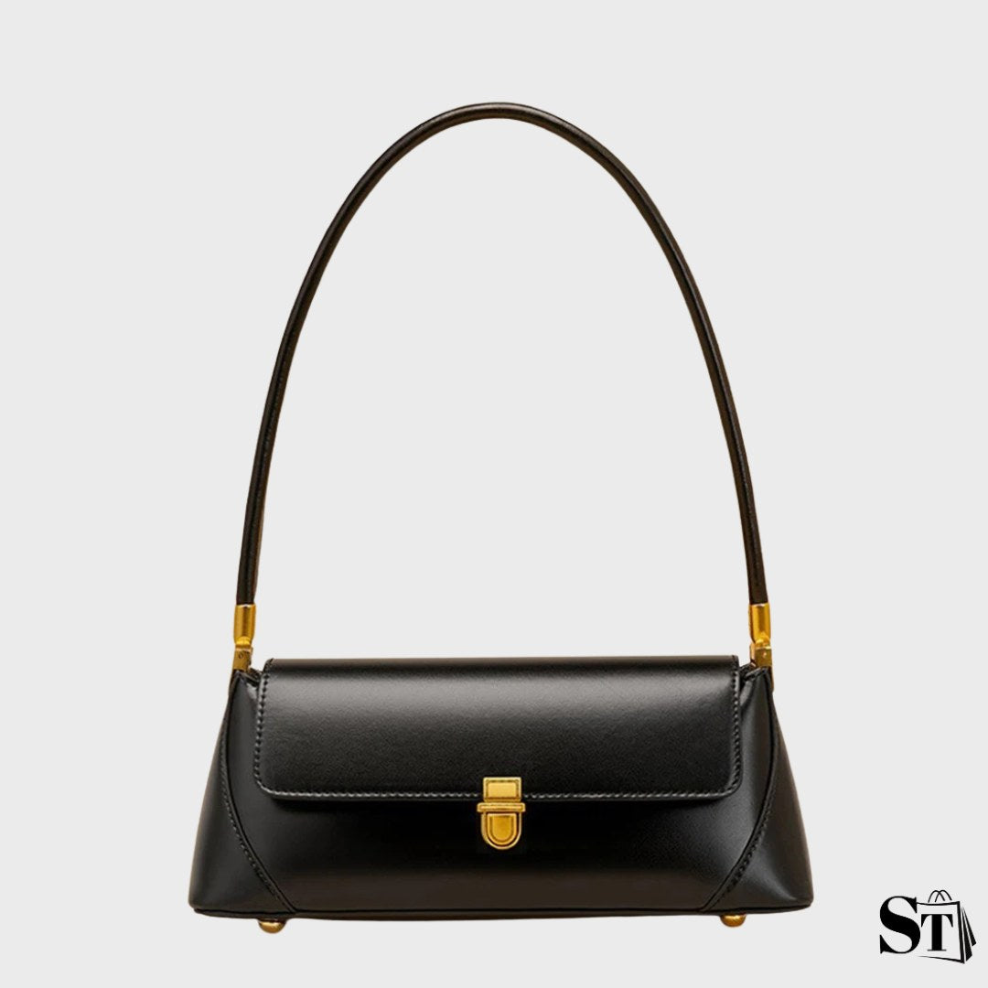 Sac baguette allongé en cuir véritable - Le Suzon