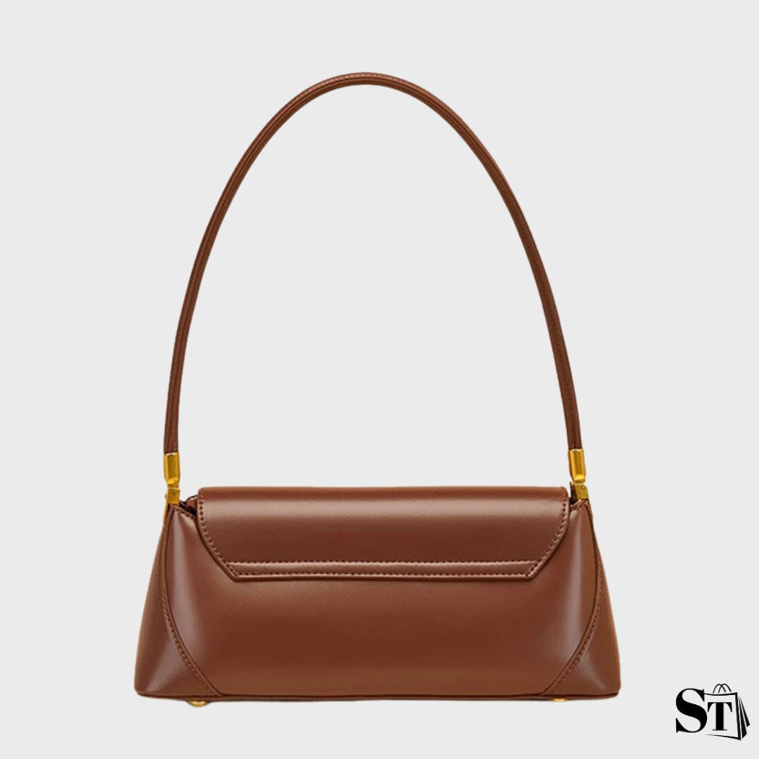 Sac baguette allongé en cuir véritable - Le Suzon