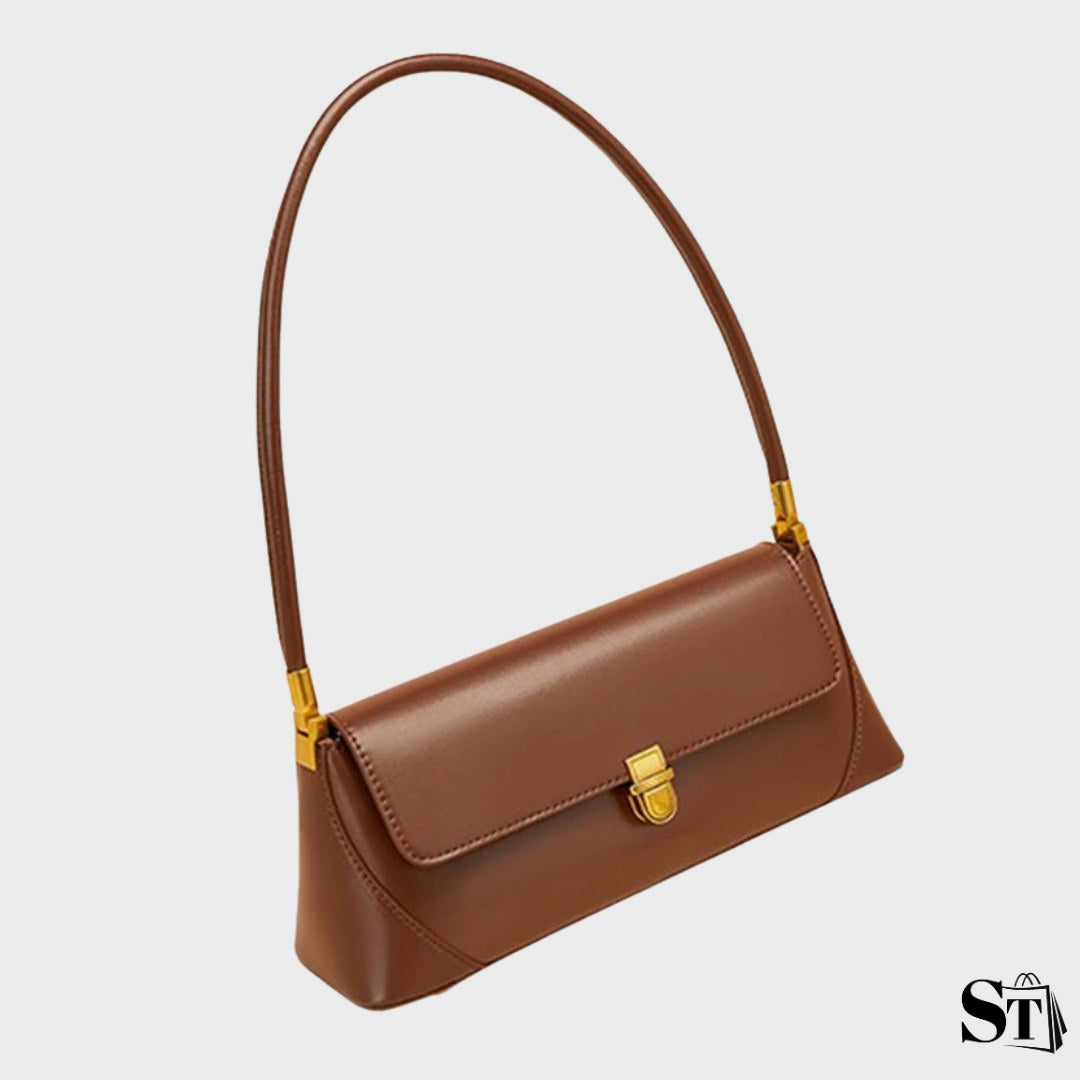 Sac baguette allongé en cuir véritable - Le Suzon