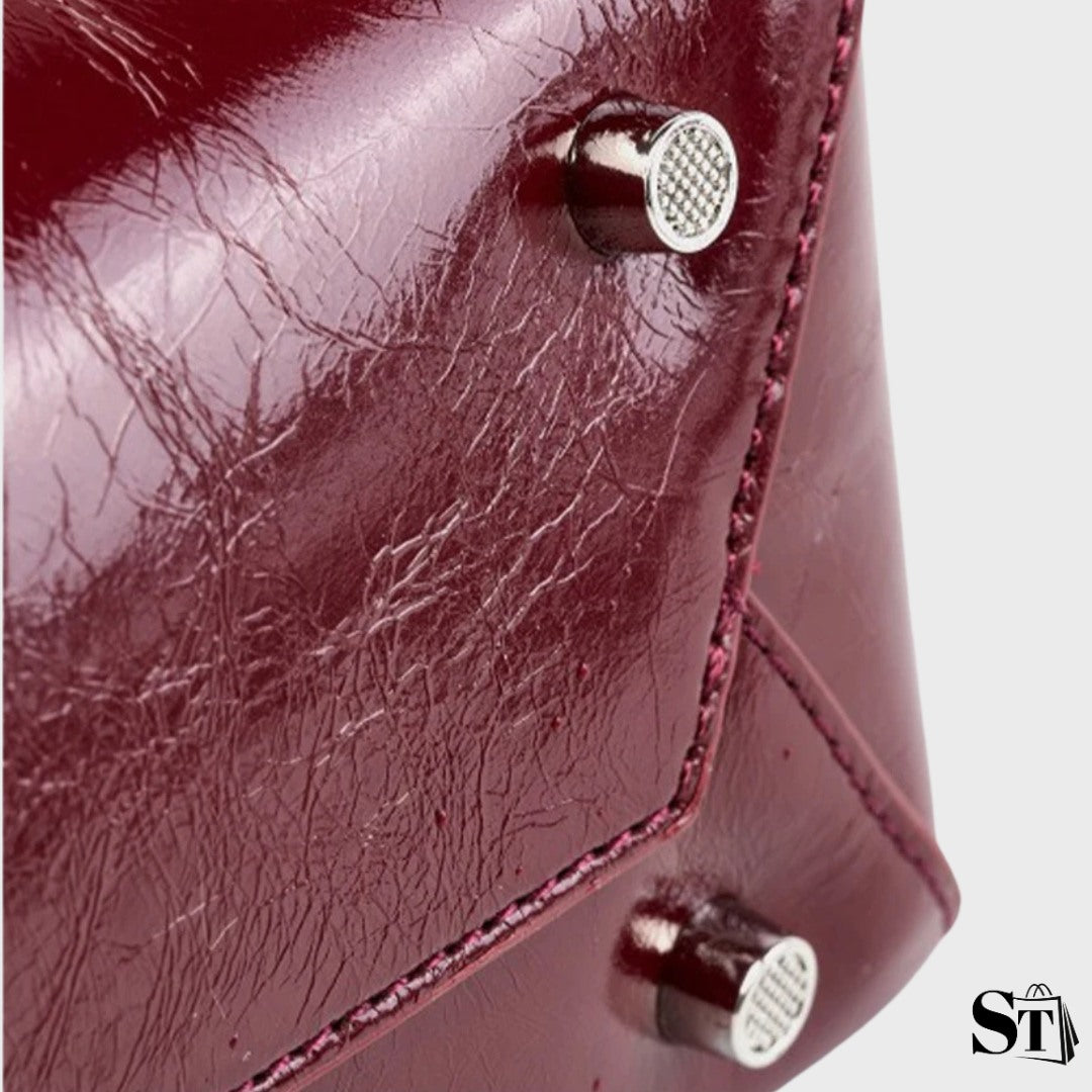 Sac seau en cuir - Le Garnet