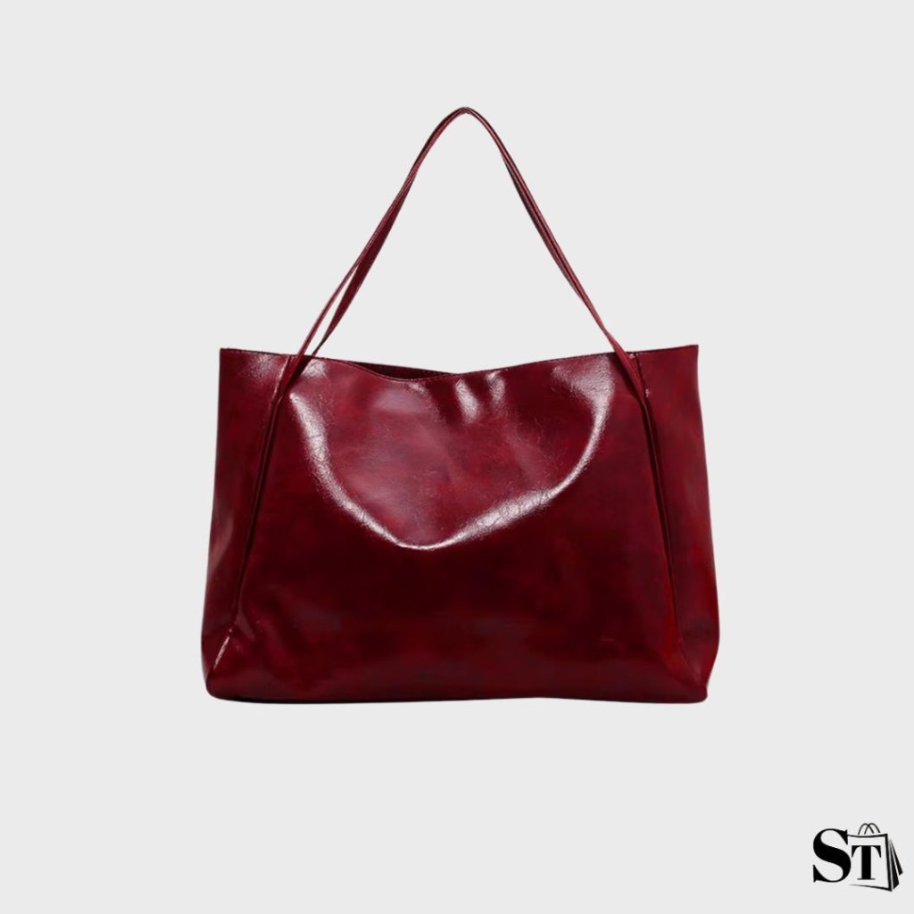 Soft faux leather tote bag - Vintage