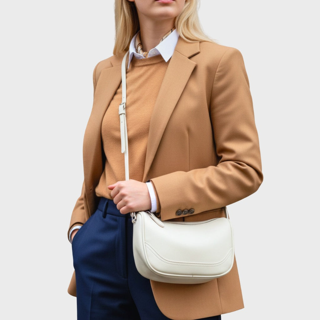 Women's small leather shoulder bag - Cocon