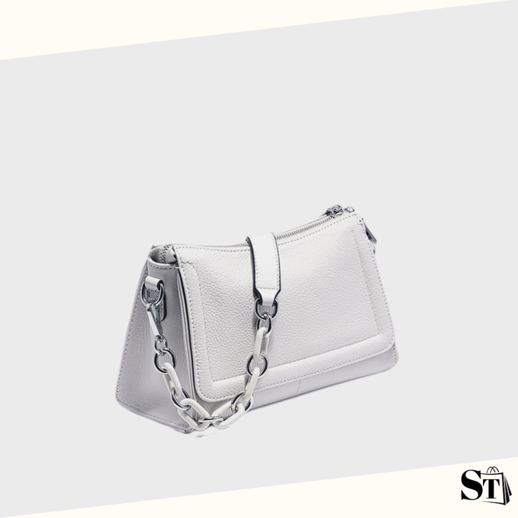 Sac d'épaule allongé tendance femme en cuir - L'Héritier