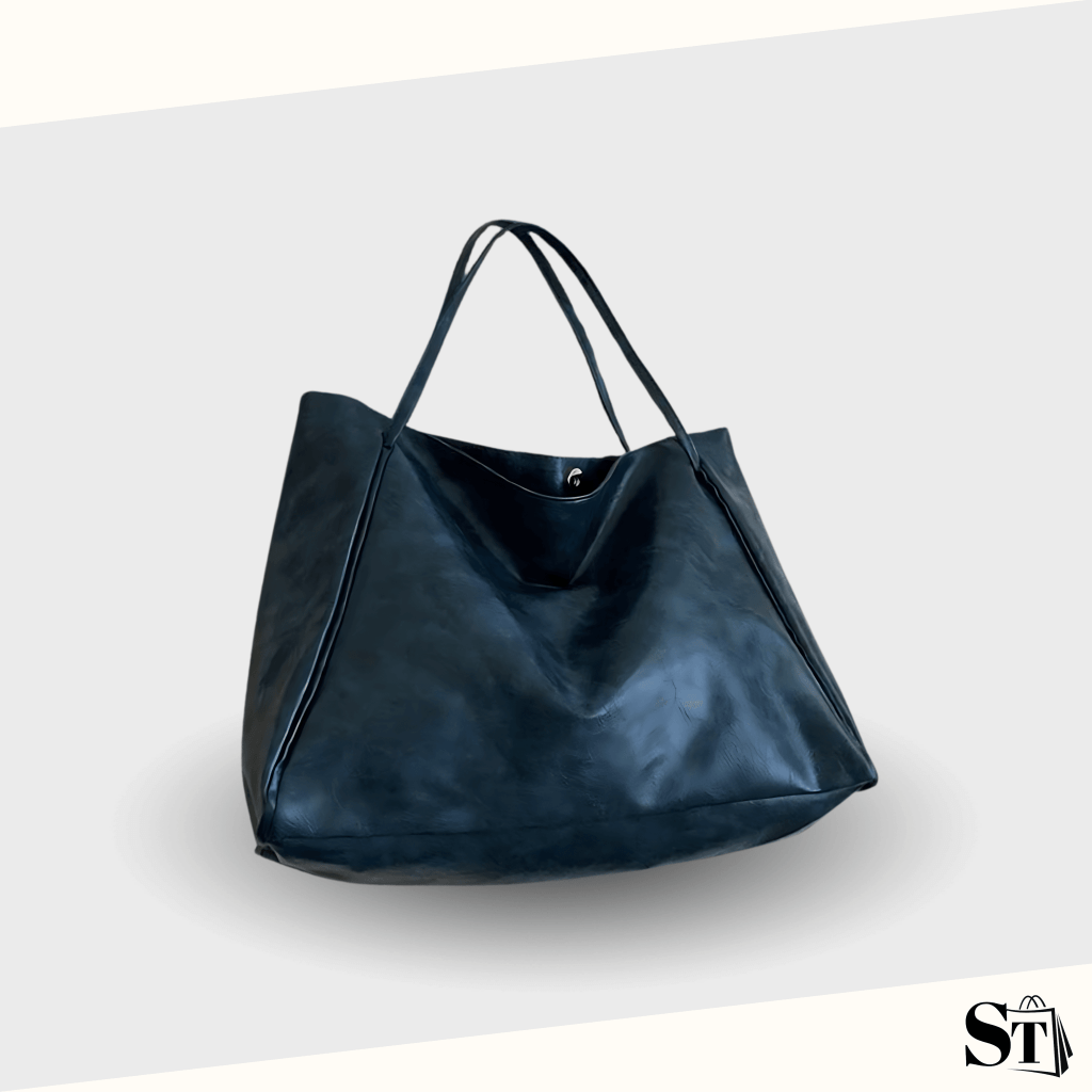 Sac à main fourre tout souple élégant bleu