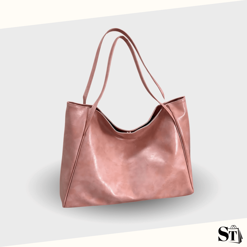 Sac à main fourre tout souple élégant rose