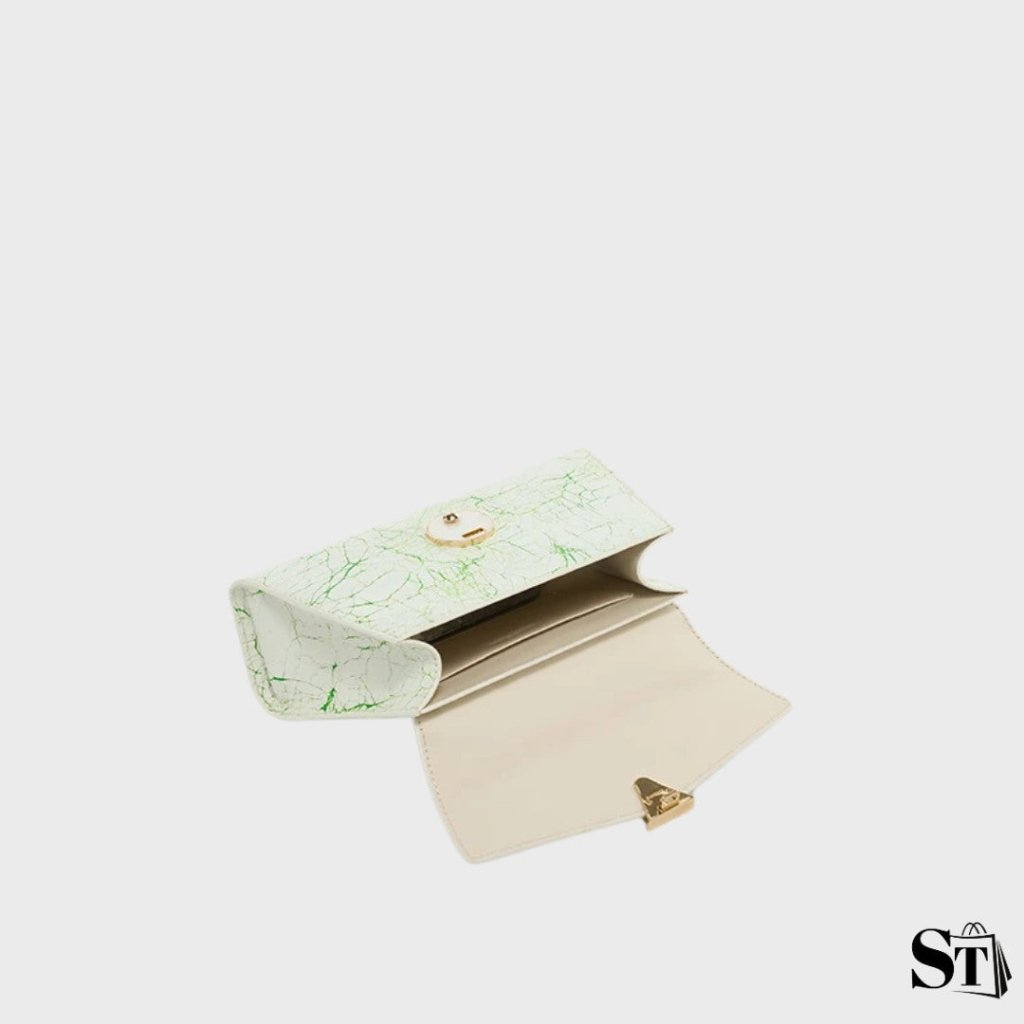 Structured cracked handbag - Trapeze