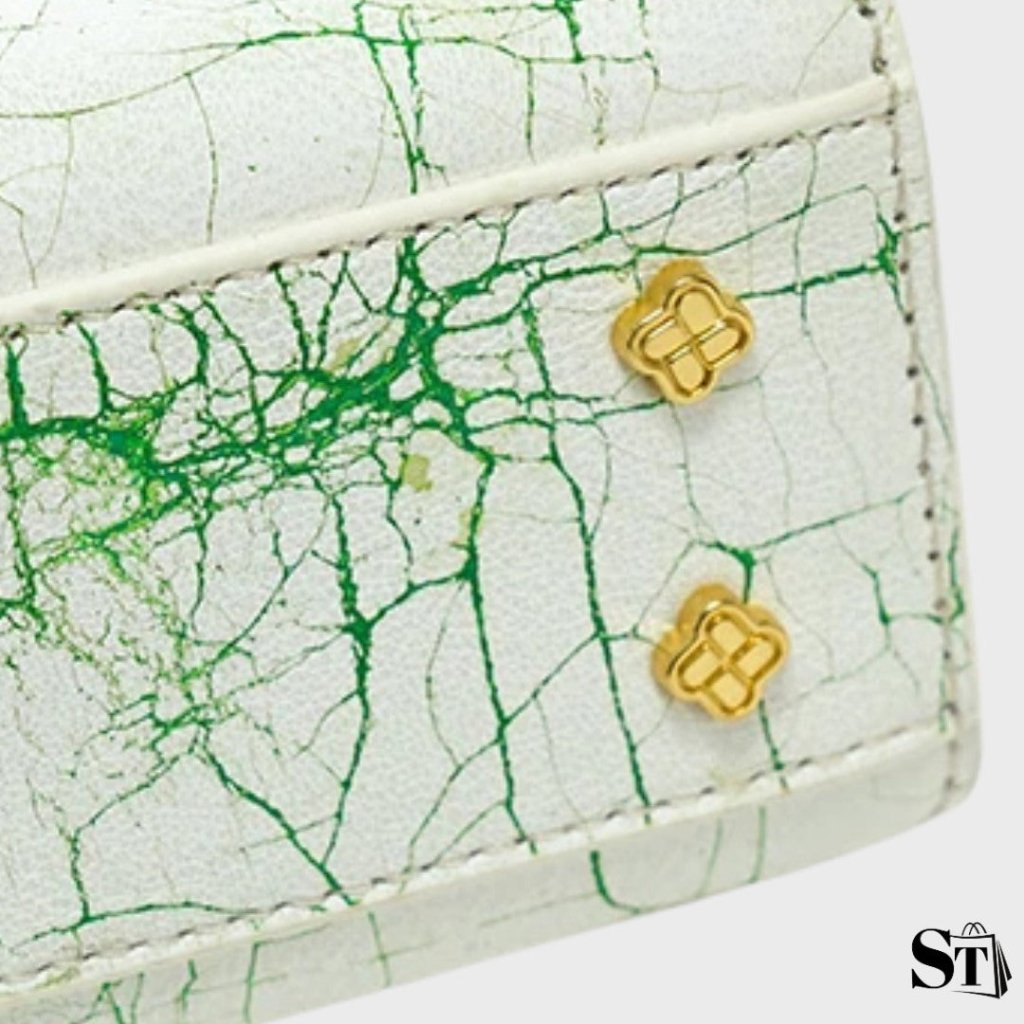 Structured cracked handbag - Trapeze