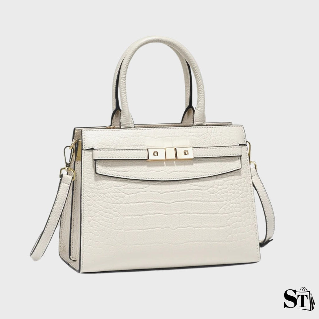 Structured crocodile handbag - Vittoria