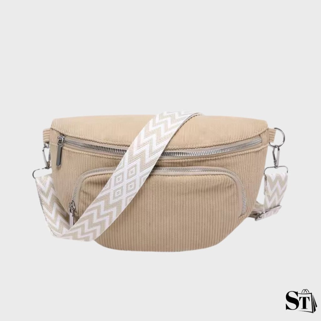 Côte à côte | Sac banane velours côtelé
