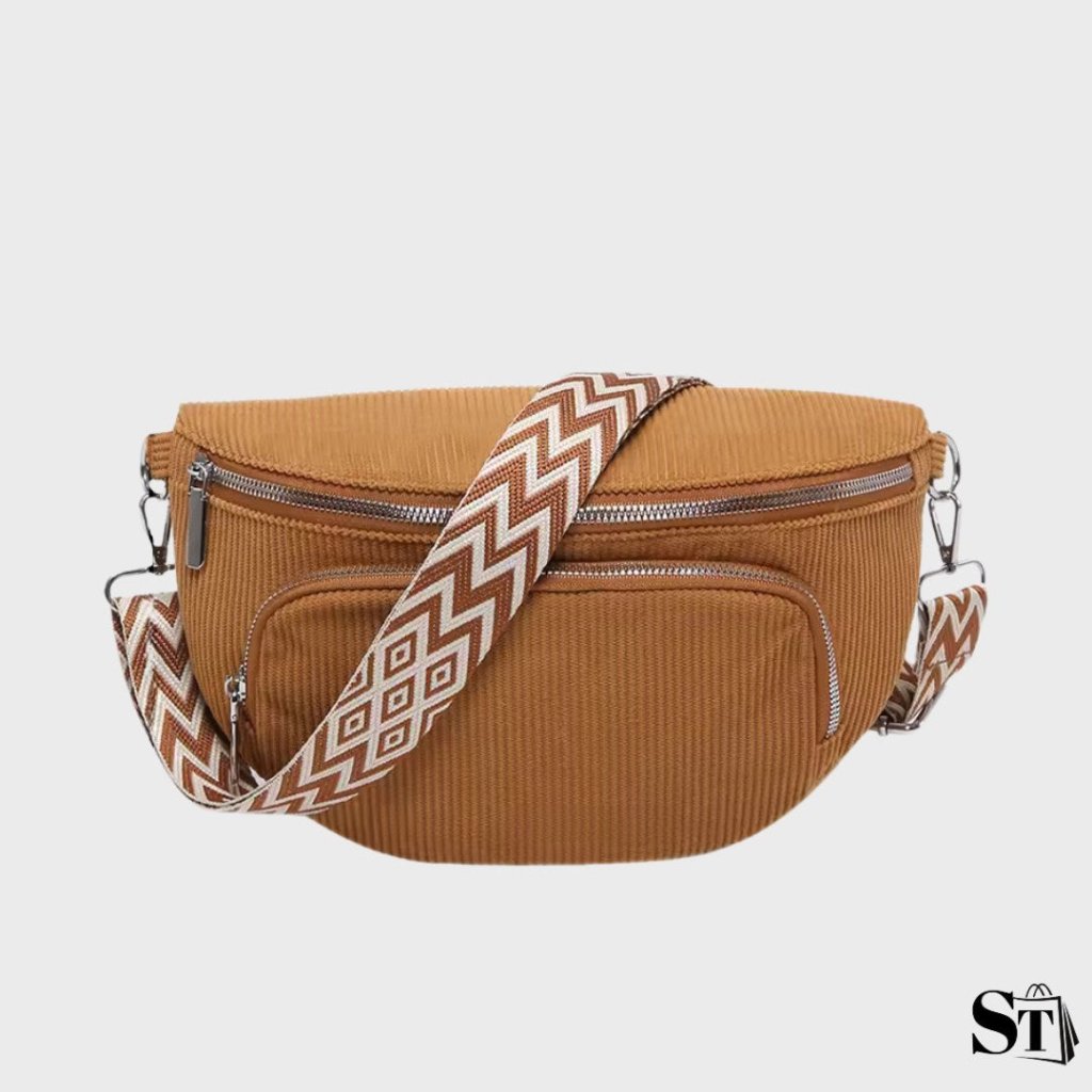 Côte à côte | Sac banane velours côtelé