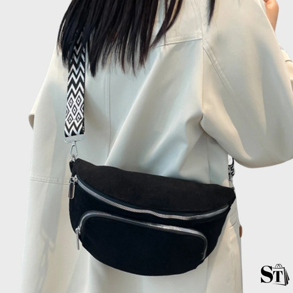Côte à côte | Sac banane velours côtelé