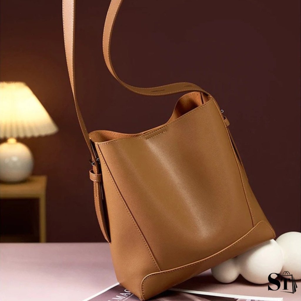 Sac seau cuir femme revisité- Épure