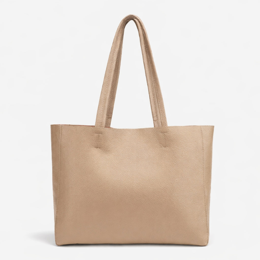 Le Vagabond — Grand cabas cuir grainé femme + pochette offerte | StylishStrap