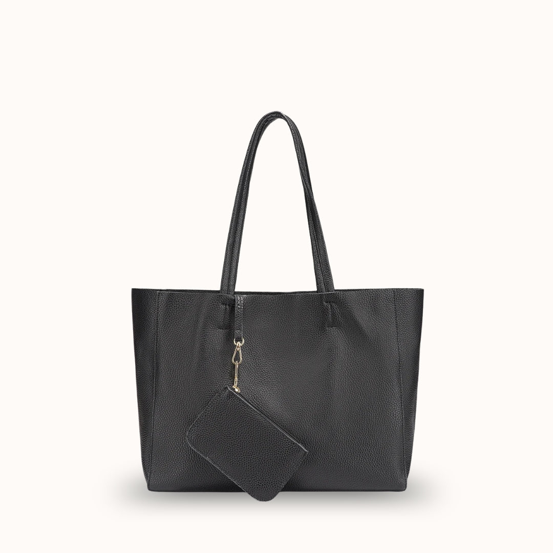 Le Vagabond noir — Grand sac cabas cuir femme bureau | StylishStrap
