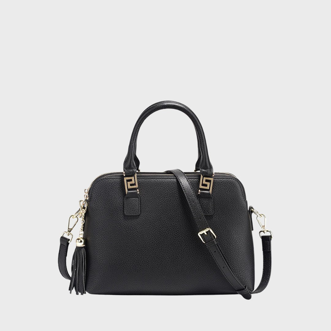 Le Haron - Sac bowling en cuir grainé femme