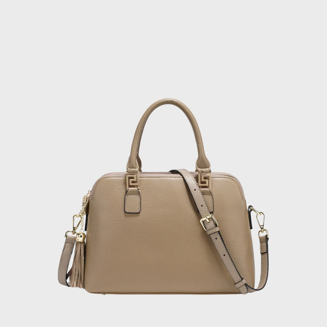 Le Haron - Sac bowling en cuir grainé femme
