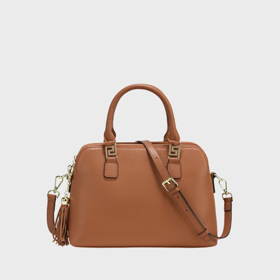 Le Haron - Sac bowling en cuir grainé femme