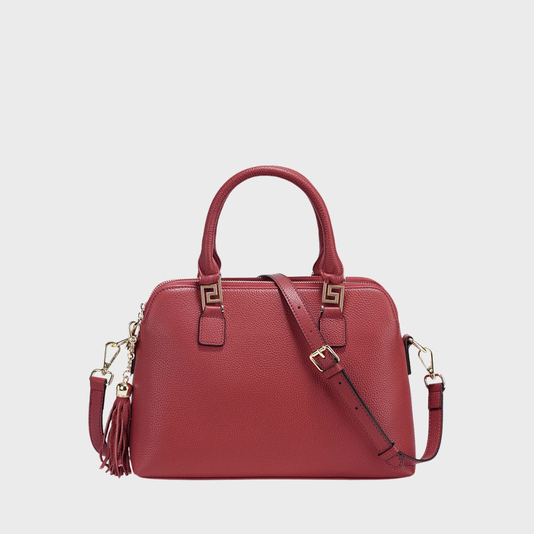 Le Haron - Sac bowling en cuir grainé femme