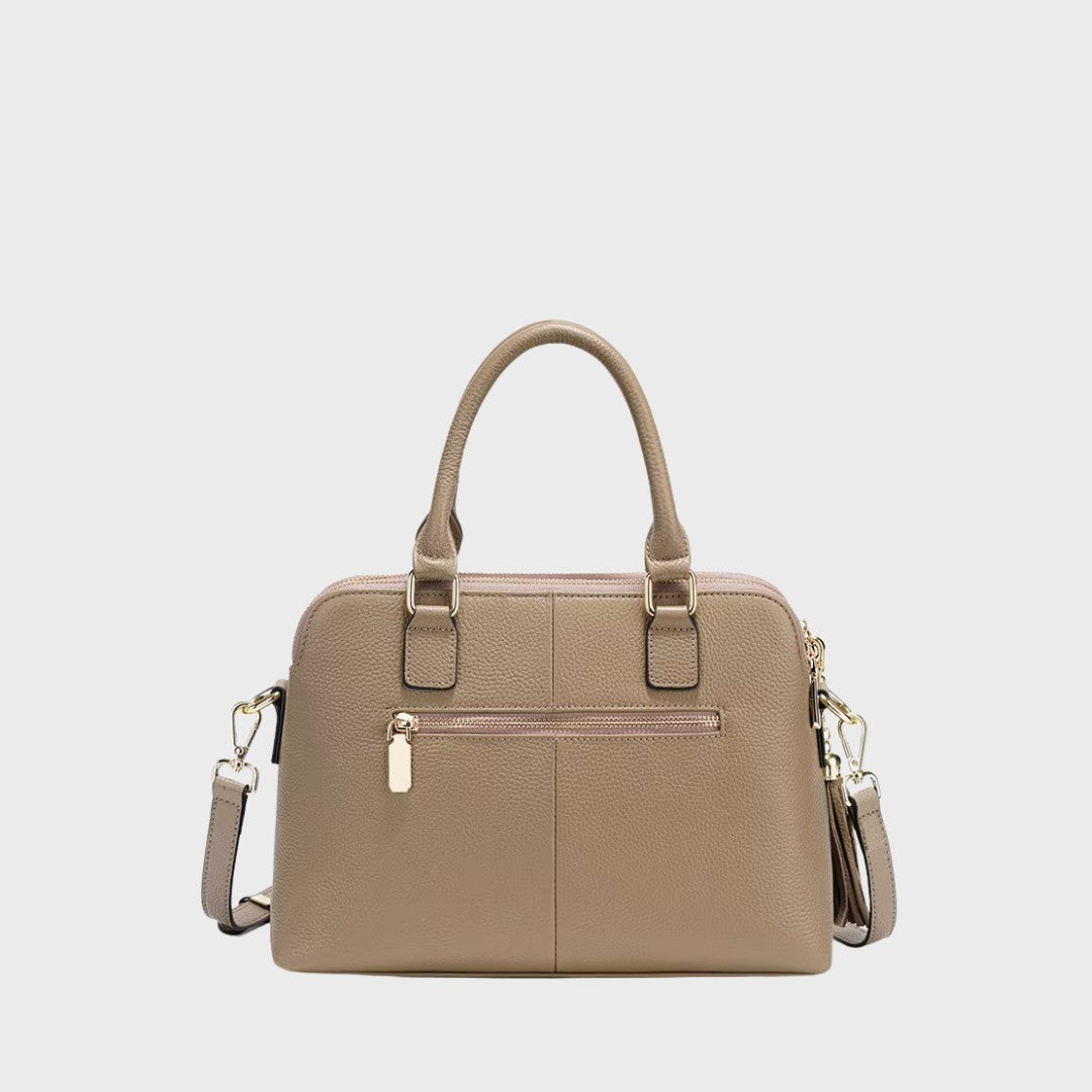Le Haron - Sac bowling en cuir grainé femme