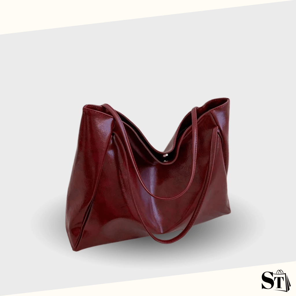 Sac à main fourre tout souple élégant rouge