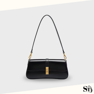 Sac baguette à bandoulière noir femme