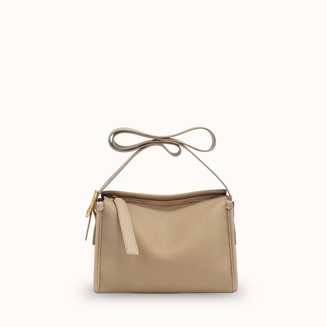 L'Oblong — Sac porté épaule en cuir grainé véritable femme | StylishStrap
