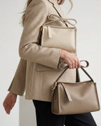 L'Oblong — Sac épaule cuir grainé véritable
