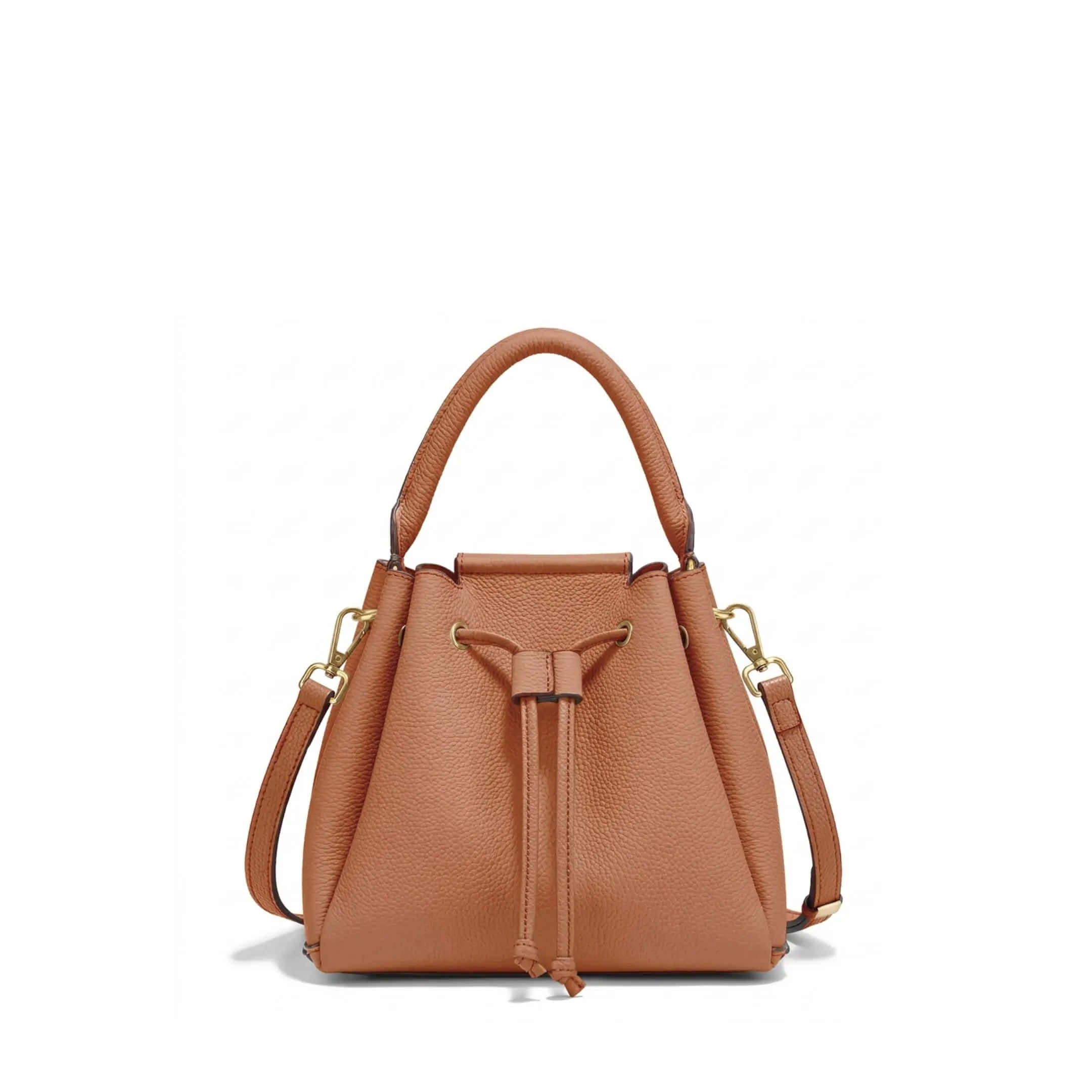Le Saturne - Petit sac seau cuir grainé
