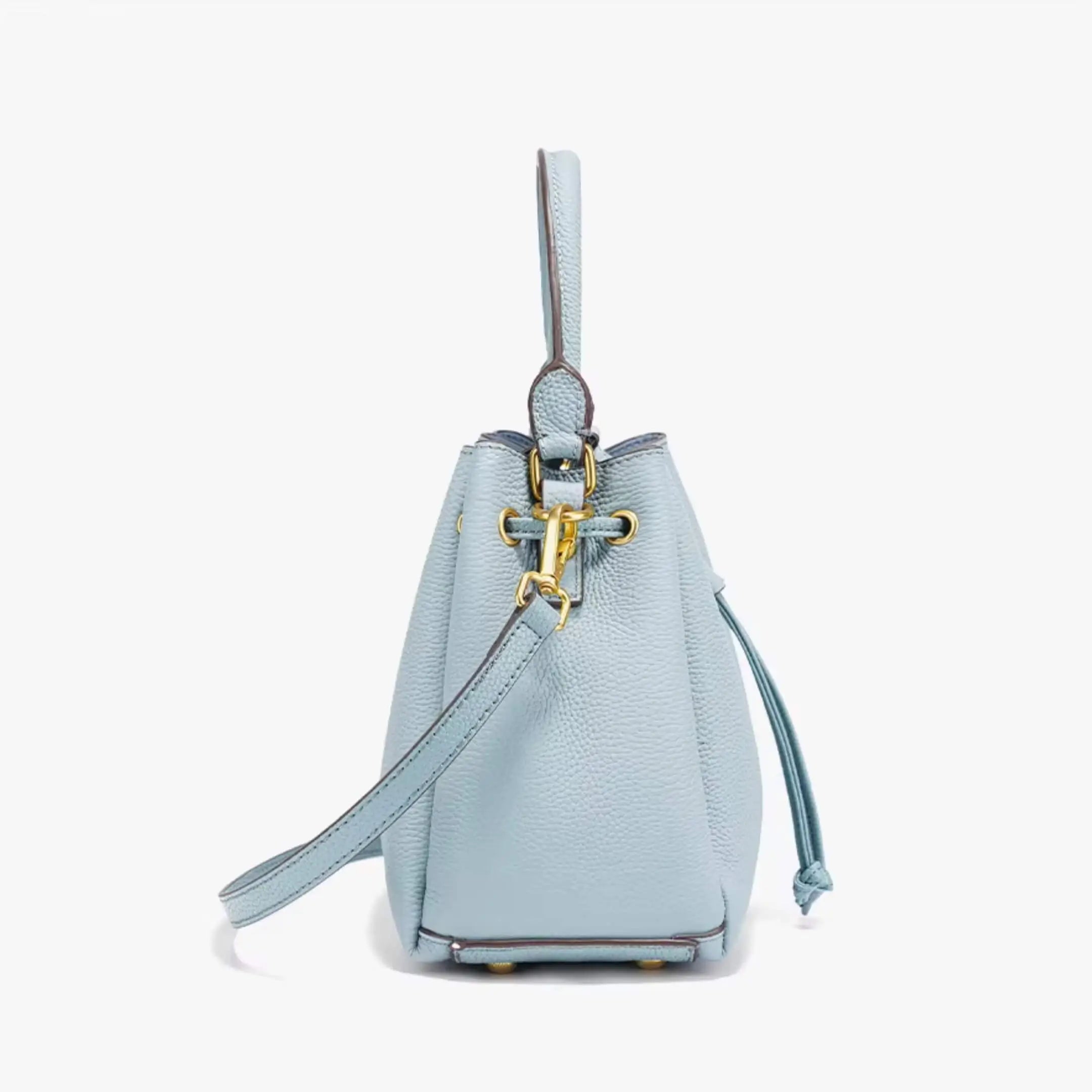 Le Saturne - Petit sac seau cuir grainé