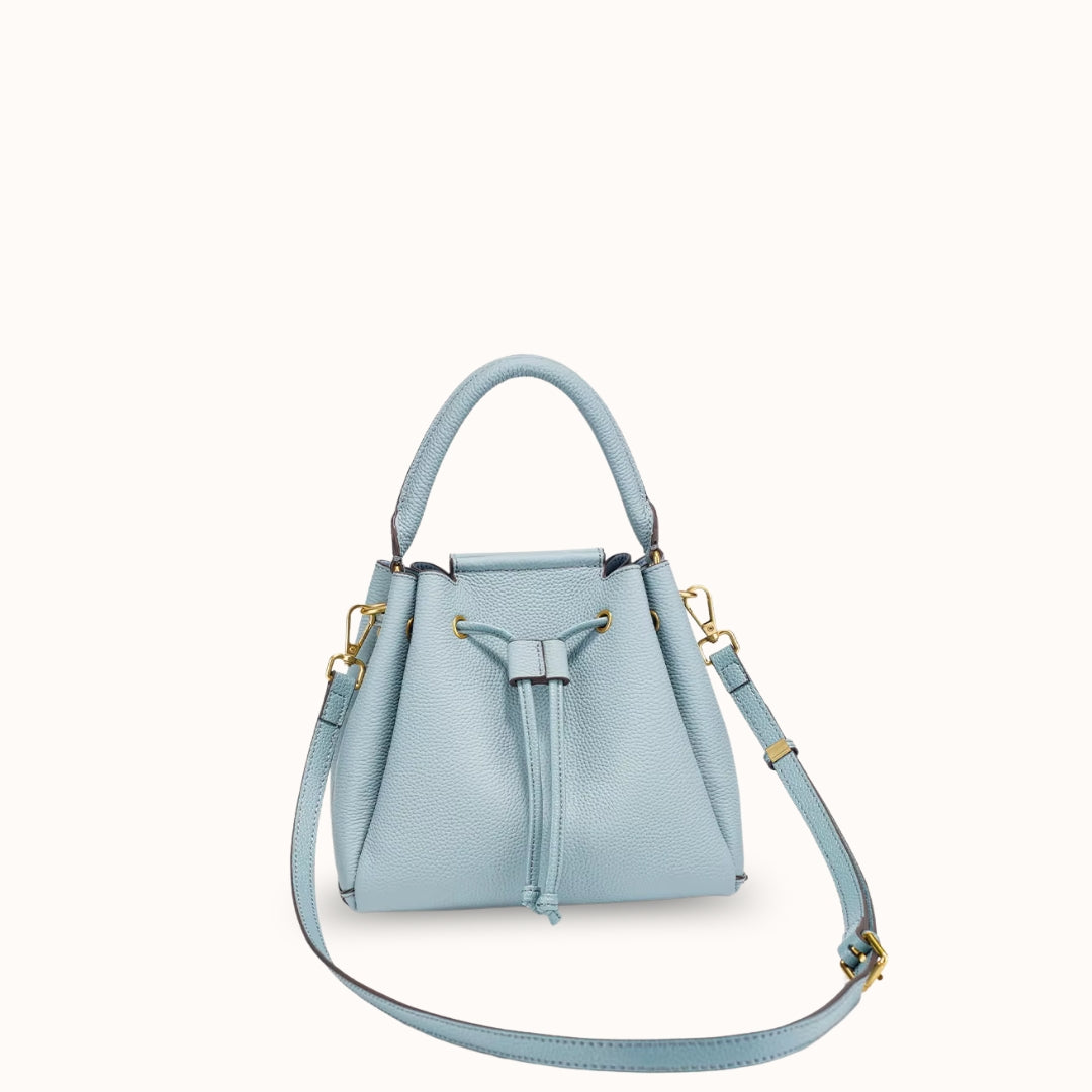 Le Saturne — Petit sac seau en cuir grainé véritable | StylishStrap