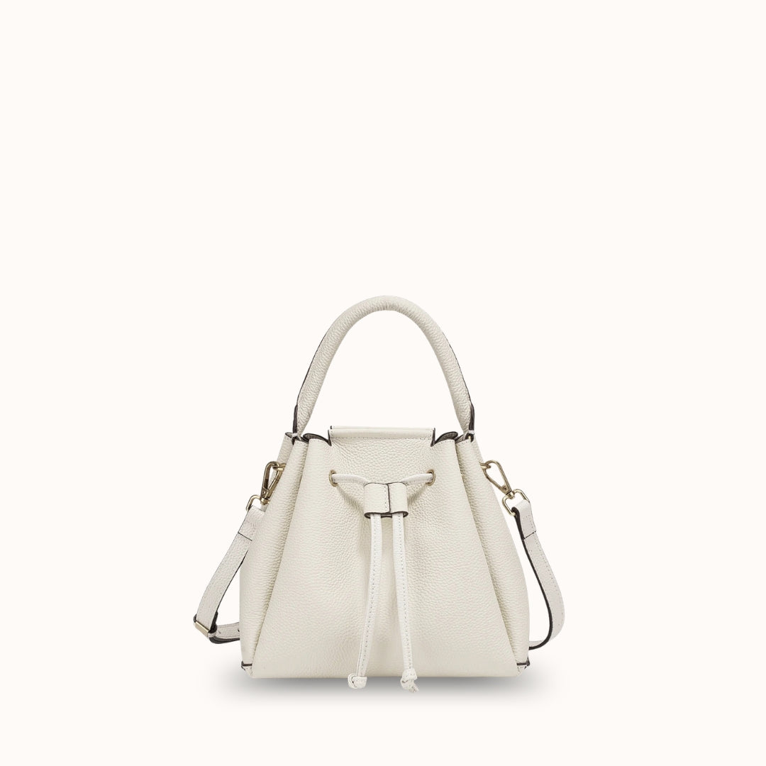 Le Saturne — Petit sac seau en cuir grainé véritable | StylishStrap