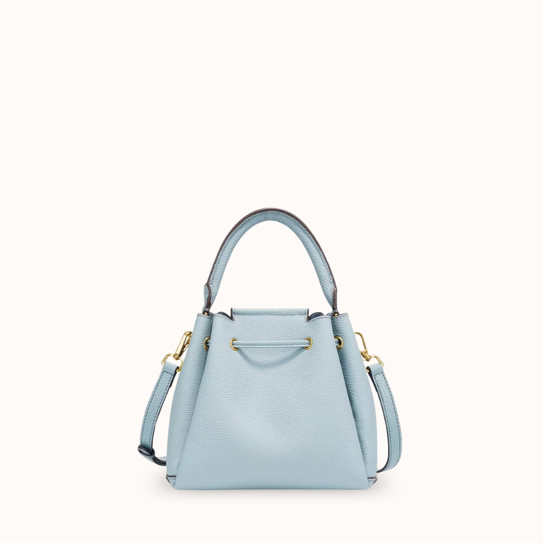 Le Saturne — Petit sac seau en cuir grainé véritable | StylishStrap
