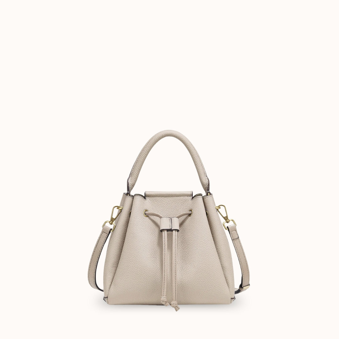 Le Saturne — Petit sac seau en cuir grainé véritable | StylishStrap