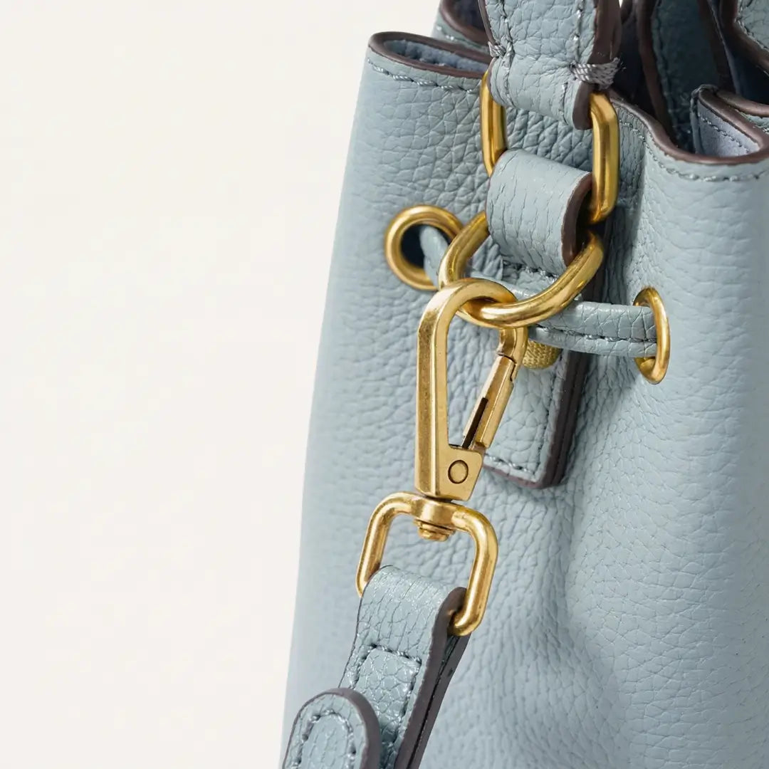 Le Saturne - Petit sac seau cuir grainé